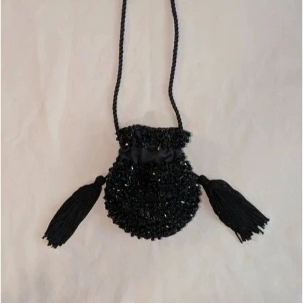 Vintage Sequin Micro Pouch Crossbody Bag